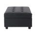 Metro Black Ottoman